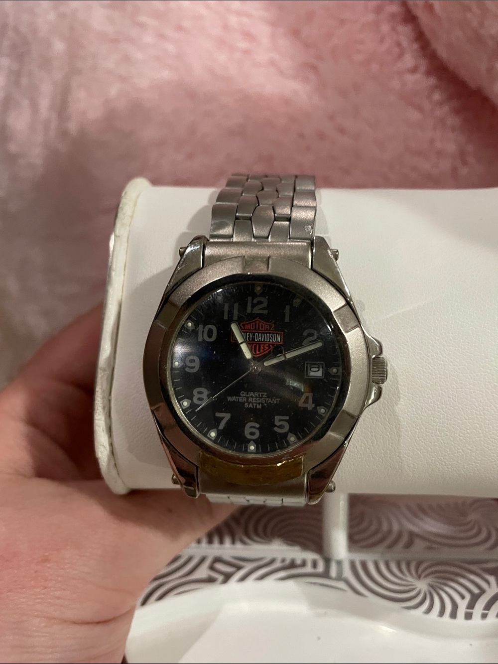 Vintage Harley Davidson Stainless Steel Quartz Watch - Not Currently Running